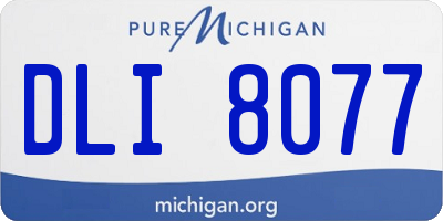 MI license plate DLI8077