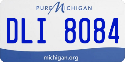 MI license plate DLI8084