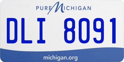 MI license plate DLI8091