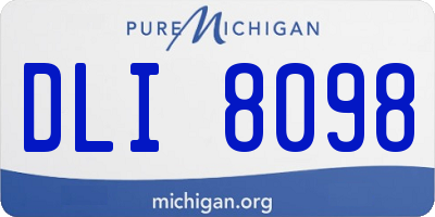 MI license plate DLI8098