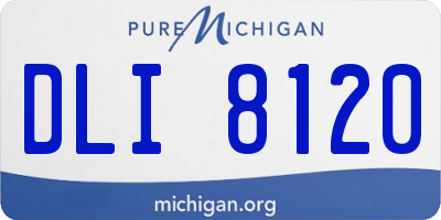 MI license plate DLI8120