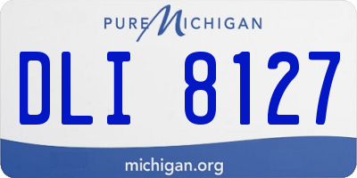 MI license plate DLI8127