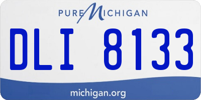 MI license plate DLI8133