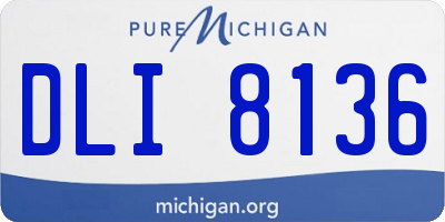 MI license plate DLI8136