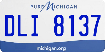 MI license plate DLI8137