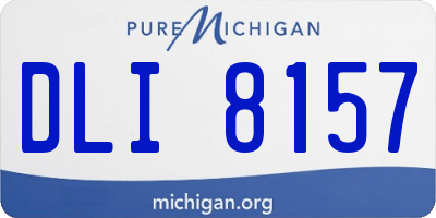 MI license plate DLI8157