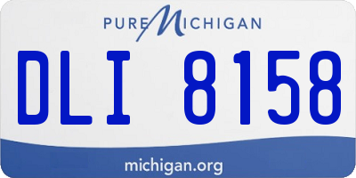 MI license plate DLI8158