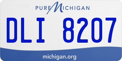 MI license plate DLI8207