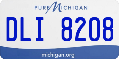 MI license plate DLI8208