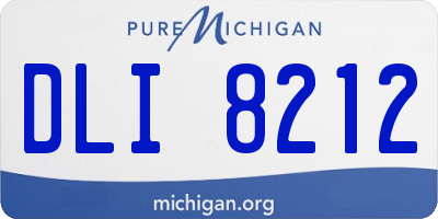MI license plate DLI8212