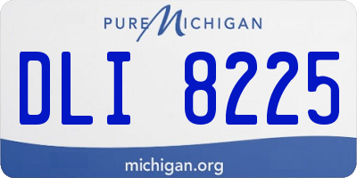 MI license plate DLI8225
