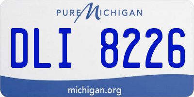 MI license plate DLI8226