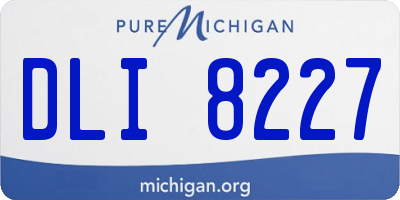 MI license plate DLI8227