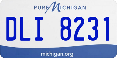MI license plate DLI8231
