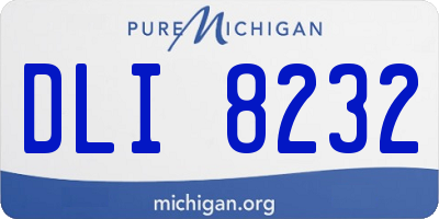 MI license plate DLI8232