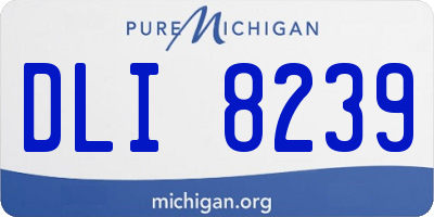 MI license plate DLI8239