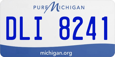 MI license plate DLI8241