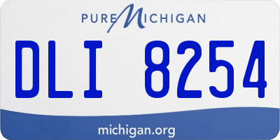 MI license plate DLI8254