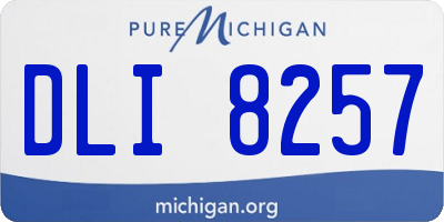 MI license plate DLI8257
