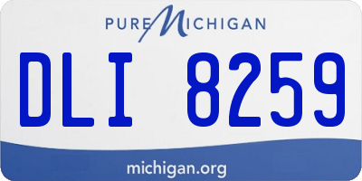 MI license plate DLI8259
