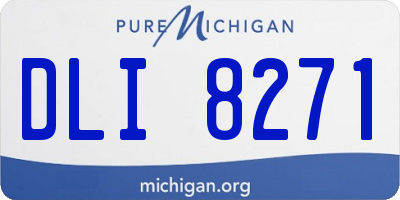 MI license plate DLI8271