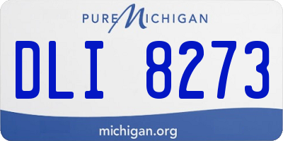 MI license plate DLI8273
