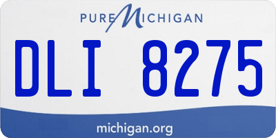 MI license plate DLI8275
