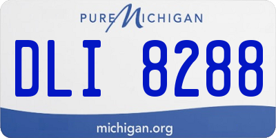 MI license plate DLI8288