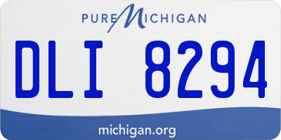 MI license plate DLI8294