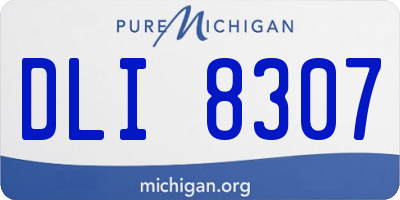 MI license plate DLI8307
