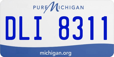 MI license plate DLI8311
