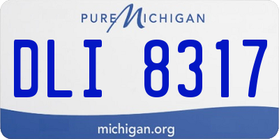 MI license plate DLI8317