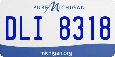 MI license plate DLI8318