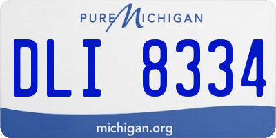 MI license plate DLI8334