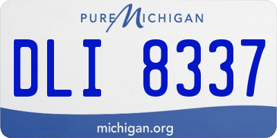 MI license plate DLI8337