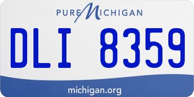 MI license plate DLI8359