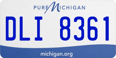 MI license plate DLI8361