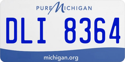 MI license plate DLI8364
