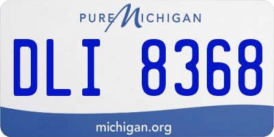 MI license plate DLI8368