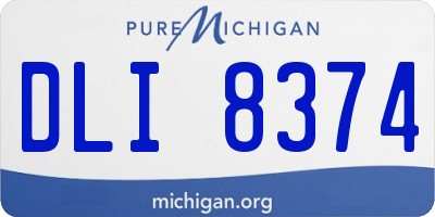 MI license plate DLI8374
