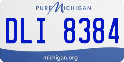 MI license plate DLI8384
