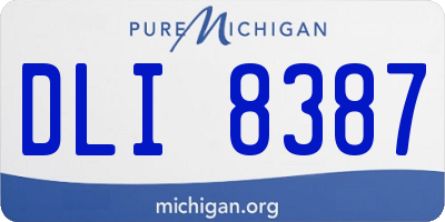 MI license plate DLI8387