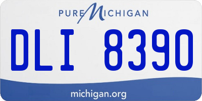 MI license plate DLI8390