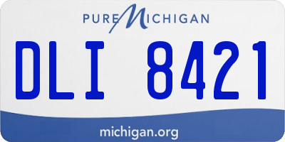 MI license plate DLI8421
