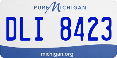 MI license plate DLI8423