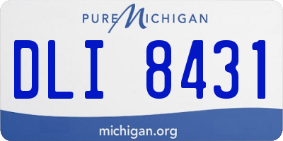 MI license plate DLI8431