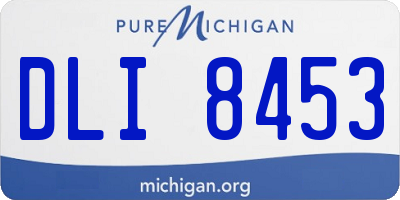 MI license plate DLI8453