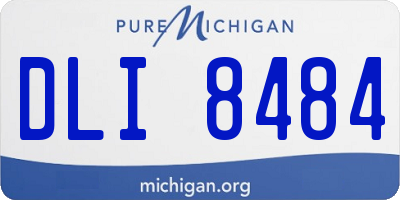 MI license plate DLI8484