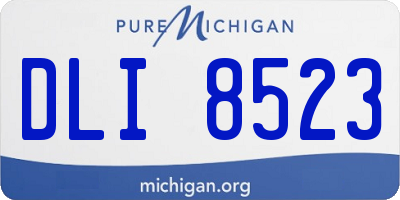 MI license plate DLI8523