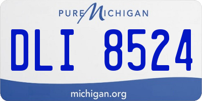MI license plate DLI8524